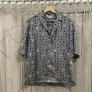 Zara Black and White Geometric Men's Shirt
